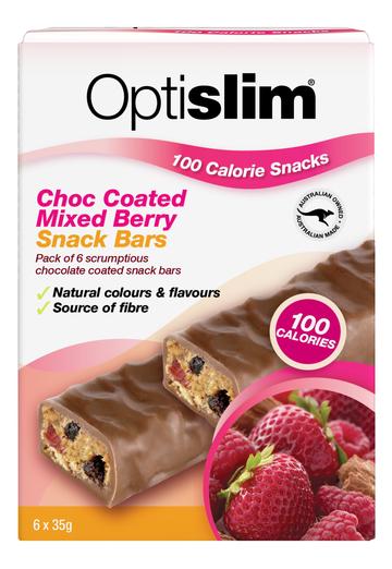 Optislim Snack Bar Choc Coated Mixed Berry 6x35g